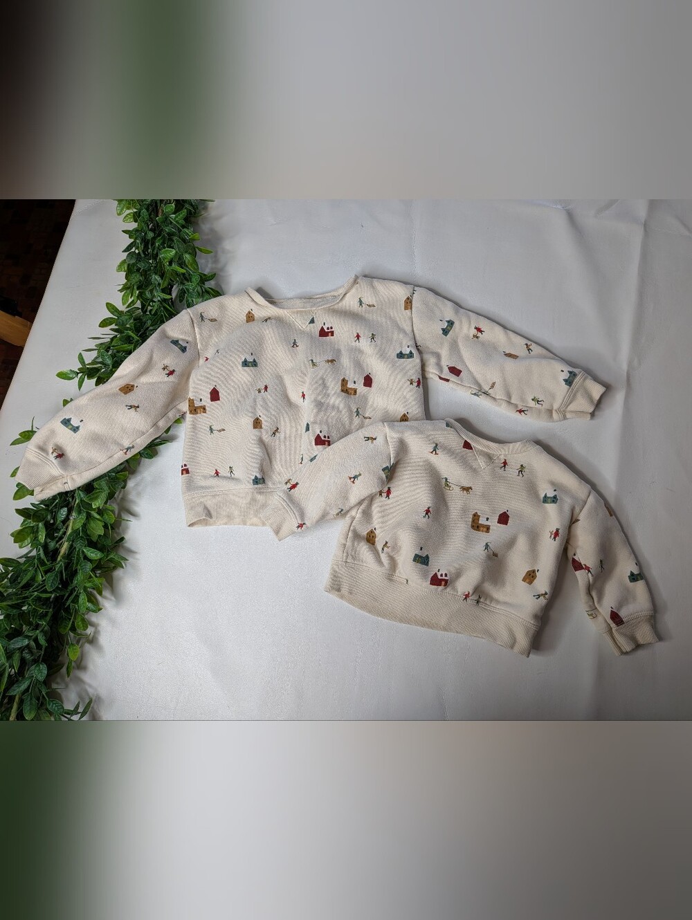 Little Co. Matching Sibling Crewnecks Size 5T And 9months
